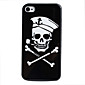cráneo estilo pirata protectora para el iPhone 4 y 4S (negro)