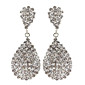 Gota de Água dangly strass Brinco totalmente Jewelled