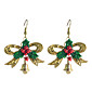 noël cloche d'or boucles d'oreilles en cuivre plaqués