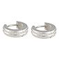 Doble Fila inoxidable esmerilado Pendiente Acero