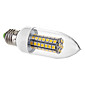E27 7W 63x5050SMD 650LM 3000-3500K bianco caldo lampadina LED Candle Light (220V)